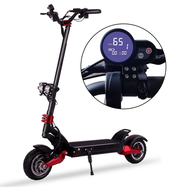 2022 Popular 10 Inch Mini Foldable E Scooter 18AH 52V 60V 3200w Dual Motor Unisex Cheap Folding Electric Scooters From China