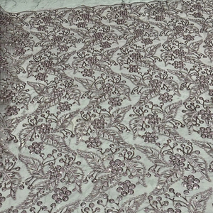 Luxury Soft Net <b>Fabric</b> with <b>Sequin</b> and Thread Embroidery Ideal for Wedding Dresses Festive Wear and Designer Outfits - Product Image 1