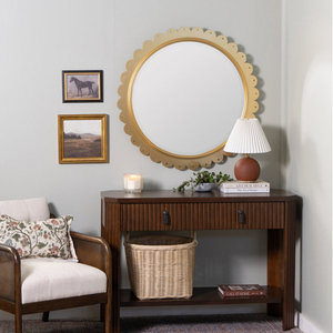 Modern <b>Vintage</b> Home Interior Decor <b>Gold</b> Plated Metal Wall <b>Mirror</b> Newly Designed Best Farmhouse Decor - Product Image 5