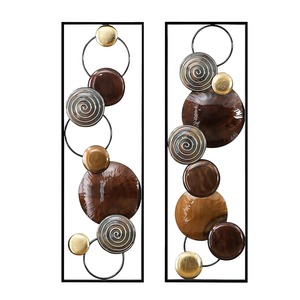 Panel de Arte de pared de Metal de hierro hecho a mano doble para decoración del hogar Decoración colgante de pared al aire libre - Product Image 2