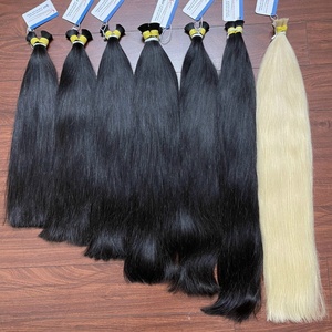 <b>TOP</b> PRODUCT! Hot Natural Straight Bulk Human Hair Extensions Raw Vietnamese Hair Manufacturer Vietnamese Ready to Ship - Product Image 2