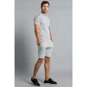 Conjunto de Verano de 2 Piezas para Hombre, Camiseta Holgada Informal de Algodón 100% Pesado y Pantalones Cortos, Estilo Urbano, Manga Corta - Product Image 6