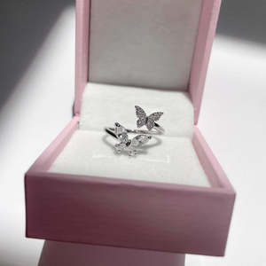 NOVAMART Fine Christian Butterfly <b>Ring</b>-Gift-Ready <b>Adjustable</b> <b>Size</b> Fashionable & Trendy Wholesale Export - Product Image 2