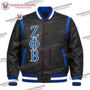 Fabricant OEM, veste universitaire en cuir de baseball personnalisée pour les collèges, veste universitaire en cuir synthétique à manches et broderie en chenille pour hommes - Product Image 6