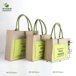 Earthy Eco-Chic Jute Hand Bags For Women With Vast Space for Grocery <b>Shopping</b> Picnic Vacation Beach & Lunch Pack - Product Image 3