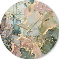 Horloge murale élégante en résine avec un design minimaliste et des motifs géométriques uniques pour la décoration de la chambre