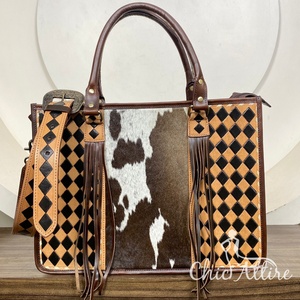 2025 plus récent bonne qualité concepteur mode sacs à main à la mode sacs à bandoulière de luxe usiné à la main en cuir à carreaux femmes sacs fourre-tout - Product Image 1