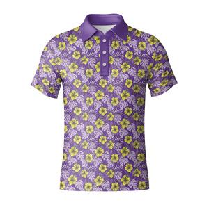 Camiseta de Golf para Hombre, Antiarrugas, Jersey Sólido de Poliéster y Elastano, Secado Rápido, Transpirable, Manga Corta, Sublimación - Product Image 4