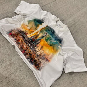 เสื้อยืดพิมพ์ลายดิจิตัลขนาดใหญ่สำหรับผู้ชายเสื้อยืดพิมพ์ลายกรดกราฟฟิกทรงโอเวอร์ไซส์ออกแบบได้ตามที่ต้องการ - Product Image 5