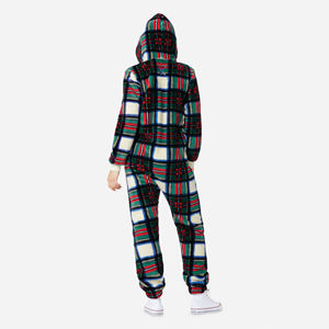 Olyester OFT & tretchy leababric Wo ay uality iipper ninisex heckered Ed uppy uppsuit reathable. 100% - Product Image 3