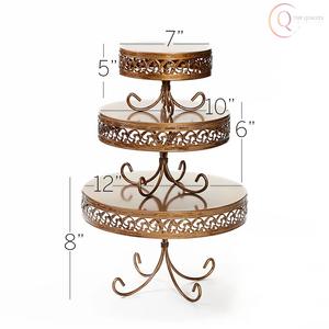 Elegante Soporte para Tartas de Metal con Superficie Lisa, Perfecto para Cupcakes, Pasteles y Tartas de Celebración - Product Image 4