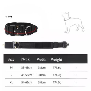 Dickes, gepolstertes, kleines, großes, taktisches, explosions geschütztes, taktisches Hunde halsband für Abenteuer im Freien mit Griff aufsätzen - Product Image 6