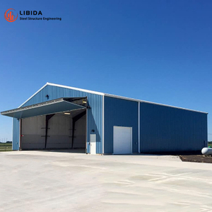 Hangar d'<span class=keywords><strong>avion</strong></span> préfabriqué en structure métallique, hangar d'<span class=keywords><strong>avion</strong></span> métallique sur mesure, bâtiment industriel préfabriqué pour l'aviation - Product Image 2