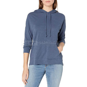 Sudadera con Capucha Coreana de Algodón de la Mejor Calidad para Mujer, Sudadera de Color Sólido al por Mayor con Forro y Logotipo Personalizado Impreso - Product Image 5