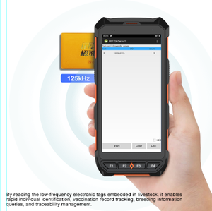 125 KHz 낮은 주파수 <span class=keywords><strong>RFID</strong></span> 핸드 헬드 리더 안드로이드 13 위조 방지/생산 관리 관리 스마트 카드 태그 리더 - Product Image 3