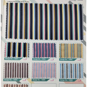 เสื้อโพลีผ้าฝ้ายลายทางย้อมสีสำหรับชุดนักเรียนเสื้อเชิ้ตผ้าเช็คย้อมสี - Product Image 1