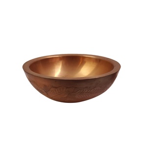 Handmade Hammered Copper Vessel Sink Luxury Engraved Bathroom <b>Basin</b> <b>Portable</b> for Hotel Resort & Luxury Home Bathroom. - Product Image 2