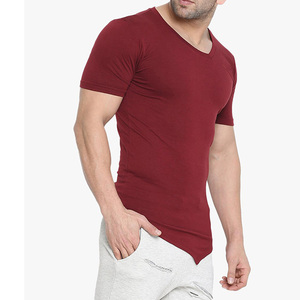 Venta al por mayor de alta calidad de logotipo personalizado Fitness hombres camisetas de algodón sólido ropa de gimnasio en varios colores sólidos - Product Image 4