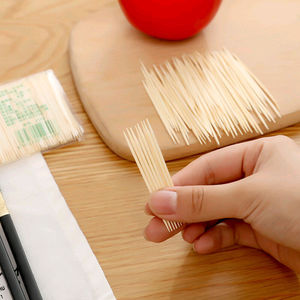 Vente en gros de cure-dents en bambou jetables emballés individuellement dans un sac en papier/plastique cure-dents directement de l'usine vietnamienne - Product Image 3