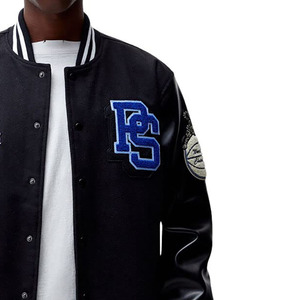 Varsity Letterman hommes Varsity Jacket à manches longues broderie patch Baseball Jacket Bomber College veste de baseball pour hommes - Product Image 5