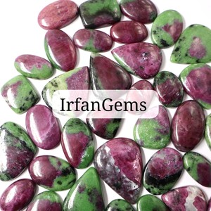 ทับทิม zoisite Cabochon จากทับทิมธรรมชาติเครื่องประดับจี้อัญมณีหลวมทำเป็นรูปทรงผสมและขนาดทับทิม - Product Image 1