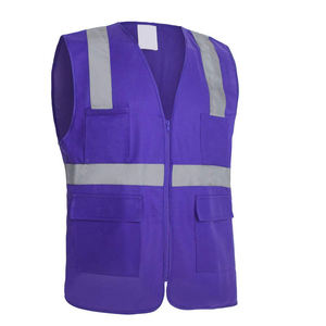 Vêtement de travail haute visibilité, veste de sécurité sans manches avec bande réfléchissante pour les travailleurs du bâtiment et les travailleurs en extérieur - Product Image 4