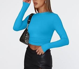 เสื้อยืดลำลองผู้ชาย คอตั้ง ผ้าฟลานเนลถัก แขนยาว เนื้อผ้าหนา แห้งเร็ว เป็นมิตรกับสิ่งแวดล้อม ระบายอากาศได้ดี เหมาะสำหรับฤดูหนาว - Product Image 4