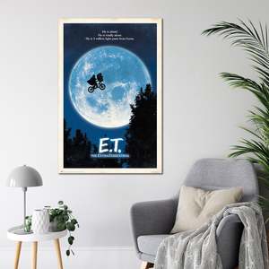 Affiche ET The Extra-Terrestrial (US) avec cadre noir, art mural en papier - Product Image 2