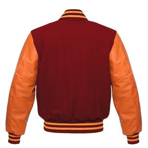 Chenille Broderie Patched Logo College Letterman Varsity Hommes Baseball Veste Pour Hommes Manches En Cuir Avec Capuche - Product Image 6