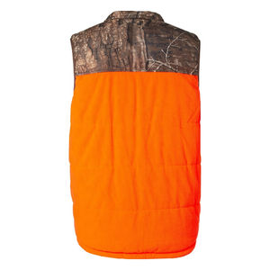 Gilet vert Camo Orange double face personnalisé pour la chasse gilets de chasse durables Woodland Camo Design - Product Image 2