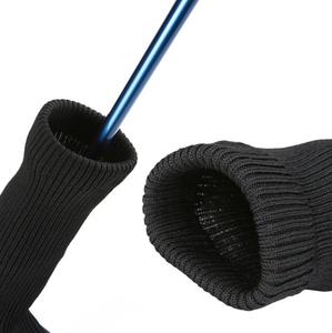 Men's .Golf Club Head Cover Made of PU Leather with Stretch Neck <b>Sock</b> and Soft Lining Securely Fits Hybrid or Wood Clubs - Product Image 1