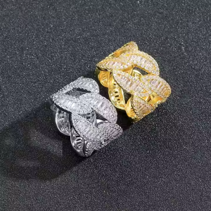 Dazzling Moissanite Hip Hop Style Wedding <b>Ring</b> Rhodium Plated Silver Sparkling <b>Unique</b> Design Bold Fashion Statement Gift for <b>Men</b> - Product Image 3