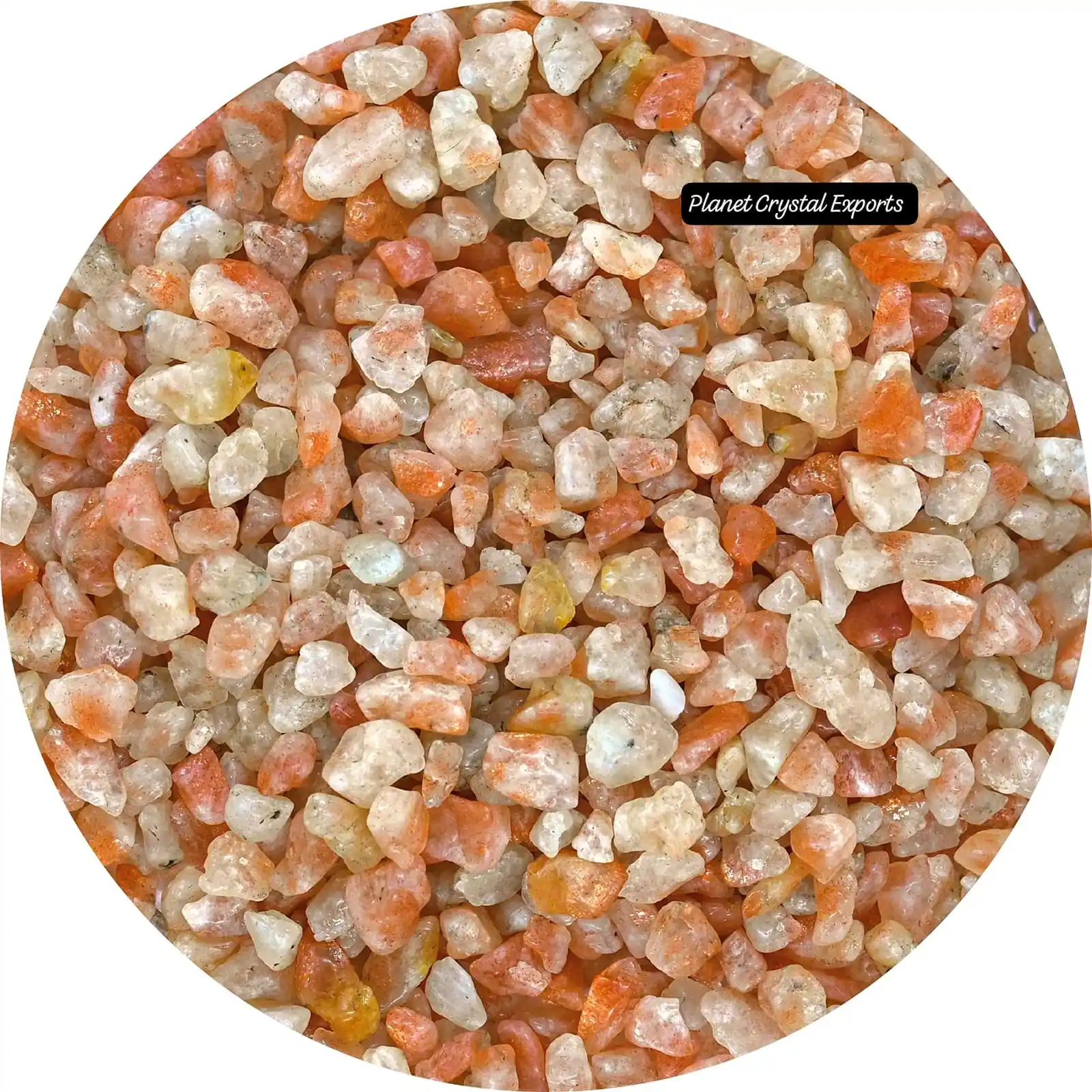 Sunstone Chips Gemstone Premium Chips Crystal Sami burattato Chips Stone Bulk Made In India acquista da Planet Crystal Exports