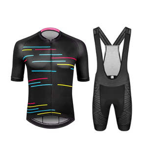 Vêtements de vélo unisexes respirants 100% coton biologique, chemise à manches courtes, short de vélo, ensemble de maillot de cyclisme d'été pour équipe professionnelle 20D - Product Image 4