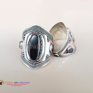 กำไล kuchi แนวเทศกาลโบฮีเมียนเครื่องประดับทำด้วยมือสำหรับผู้หญิงสไตล์แฟชั่นชนเผ่าตัวหนา - Product Image 2