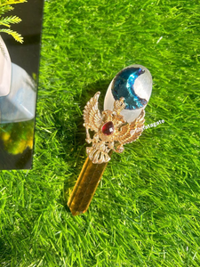 Handcrafted Natural Yellow Fluorite Magic <b>Wand</b> Tower Selenite Palm Titanium Moon Carved Angel Animal <b>Love</b> Feng Shui Home - Product Image 5