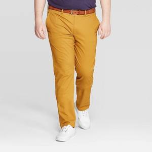 Pantalones chinos, venta al por mayor, tela no tejida elástica, 100% algodón, estilo Hip Hop de tiro medio para hombres - Product Image 3