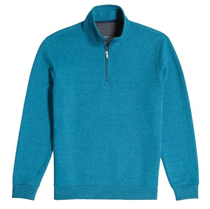 OEM Sweat-shirt unisexe à fermeture éclair et quart Sweat-shirt à capuche en coton léger et respirant avec col roulé uni Design surdimensionné pour l'automne - Product Image 1