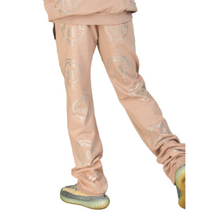 Pantalones de chándal apilados para hombre personalizados OEM, pantalones casuales de verano, diseño apilable para un ajuste cómodo - Product Image 5