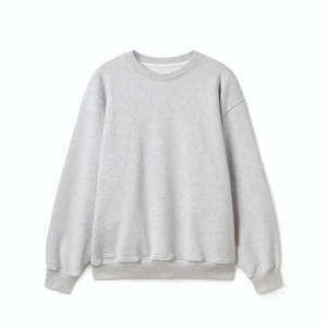 เสื้อสเวตเชิ้ตคอกลมทรงโอเวอร์ไซส์สำหรับผู้ชาย แขนเสื้อแบบดรอปโชลเดอร์ ผ้าหนานุ่ม พิมพ์โลโก้ได้ตามต้องการ สไตล์สตรีทแวร์ - Product Image 2