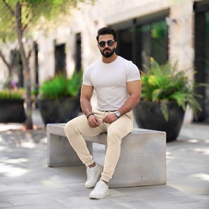 Pantalon large décontracté pour homme en polyester 100 % avec taille élastique, nouveau design, couleur unie, vente en gros Leather Spot - Product Image 3