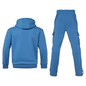 Conjunto Deportivo Informal Estampado para Hombre, con Cremallera, Talla XL, Felpa, Transpirable, de Secado Rápido, para Invierno, Pantalones con Cintura Elástica, Conjunto de 2 Piezas - Product Image 2