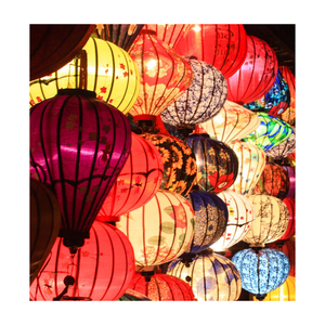 โคมไฟผ้าไหมสไตล์เวียดนามพร้อมรูปทรงและสีต่างๆจากหมู่บ้านหัตถกรรมทองคำ99แห่ง - Product Image 3