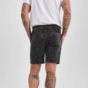 Shorts épais 100% coton délavés à l'acide Short de jogging vintage en éponge française surdimensionné pour homme - Product Image 3