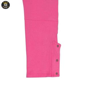 Survêtement à capuche à cordon de serrage en tissu respirant écologique rose uni à manches longues avec strass pour la saison hivernale - Product Image 6