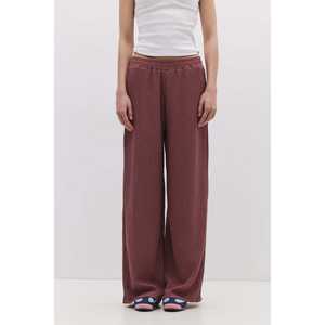 Pantalon décontracté texturé pour femme, respirant, tissé, taille haute, jambe large, fermeture élastique, taille XS, imprimé coloré pour l'été - Product Image 4