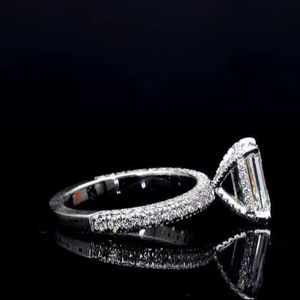 Anillos de diamantes de piedra CZ a la moda, joyería para mujer, anillos casuales de Plata de Ley 925 auténtica para mujer - Product Image 4