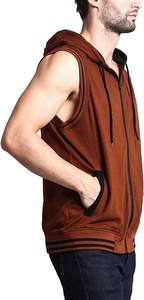 Latest Wholesale Cheap Custom logo Men's Gym Sports <b>Sleeveless</b> <b>Hoodies</b> - Product Image 2