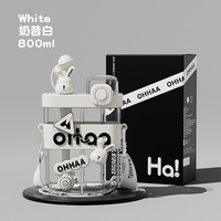 Vente en gros de bouteille d'eau pour enfants de grande capacité bouteille de boisson double tasse à double compartiment pour l'eau limonade