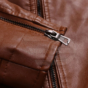 <b>Men</b> <b>Leather</b> <b>Jacket</b> Street Fashion Outerwear Winter Apparel Durable <b>Leather</b> Clothing Casual Street Style - Product Image 6